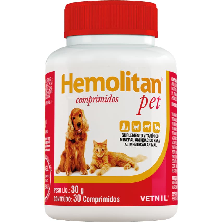 Hemolitan Pet 30 Comprimidos Vetnil