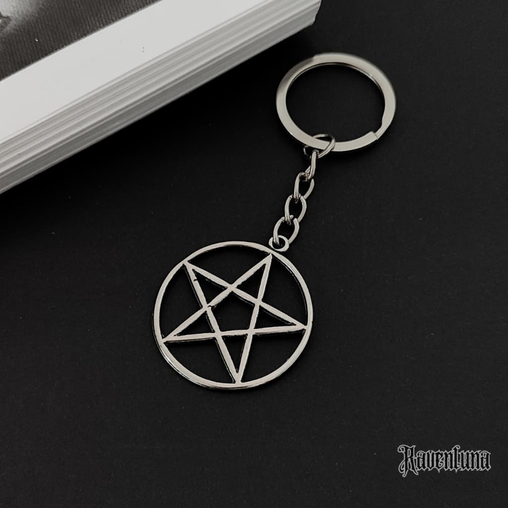 Chaveiro pentagrama amuleto de proteção
