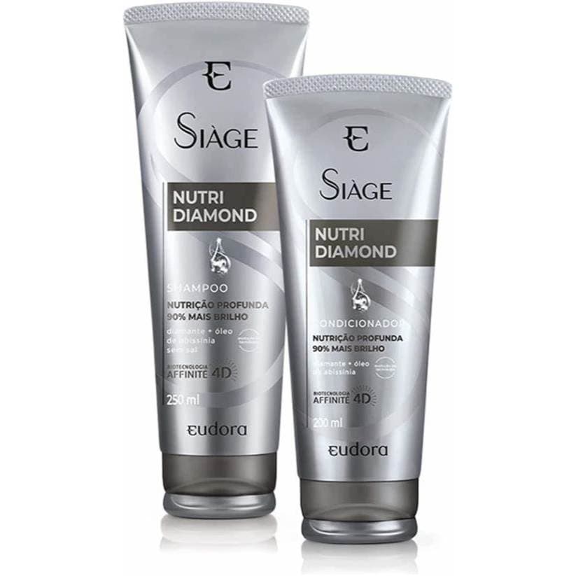 Kit shampoo nutri diamond 250 ml + condicionador nutri diamond 200 ml