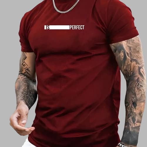 Camiseta Masculina Is Perfect Lançamento 100% 30.1 Algodão Camisa Lançamento