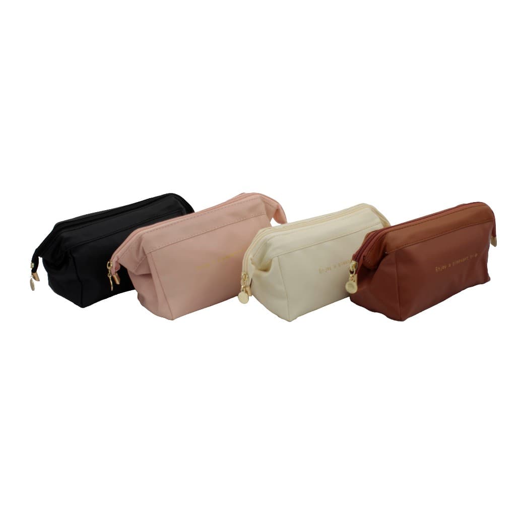 Necessaire Porta Maquiagem Impermeável Sintético com Divisórias Organize Seus Cosméticos