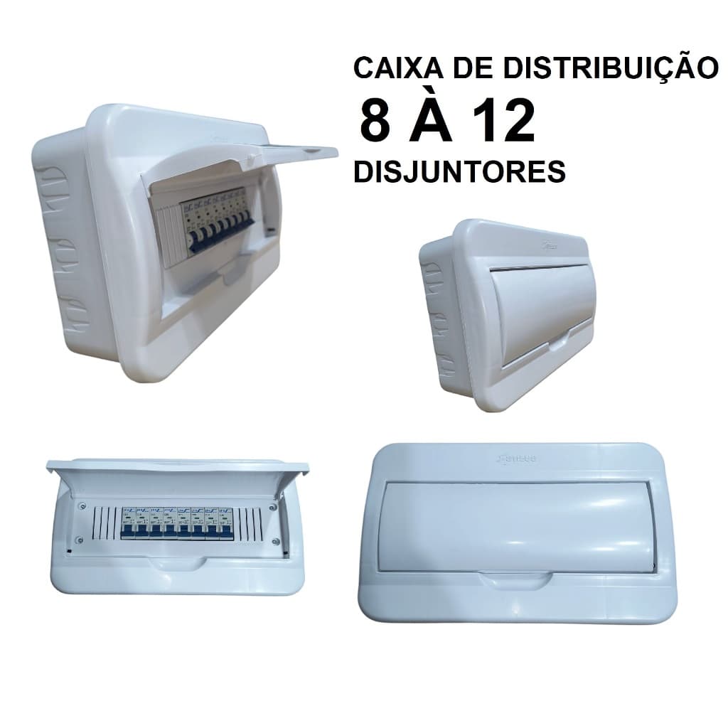 Quadro de Distribuição para Embutir de 8 à 12 Disjuntores