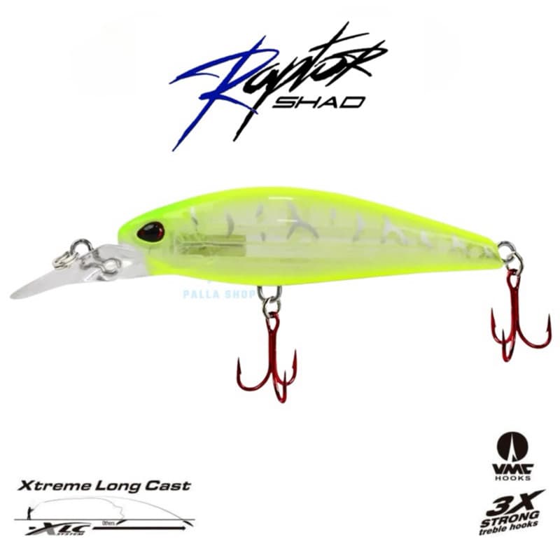 Isca Artificial Raptor Shad 70 - 7cm / 8g - Marine Sports - Todas as Cores - Robalo Traíra Tucunaré Dourado