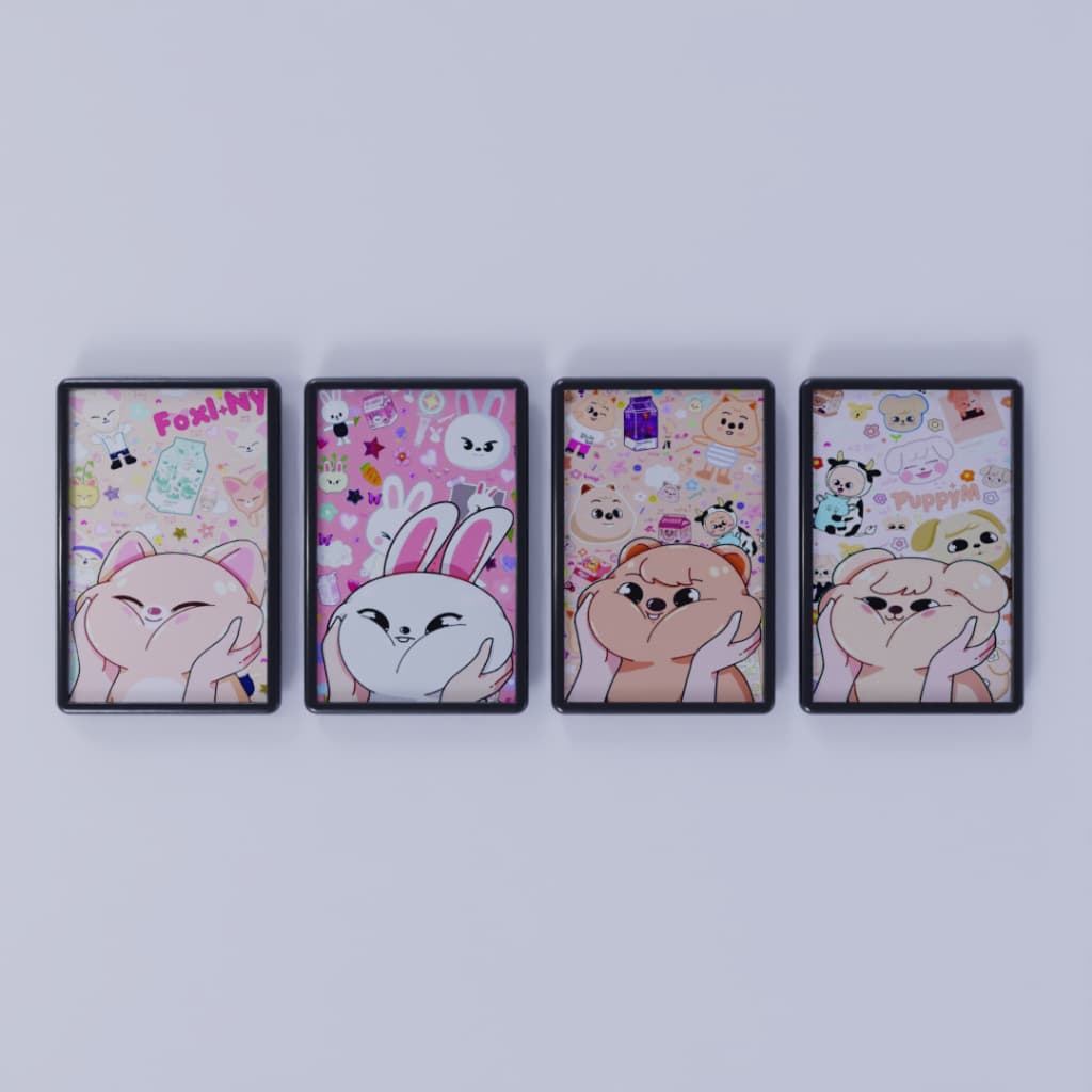 Kit 4 Quadros Decorativos – Skzoo Stray Kids 2 | Decoração de Parede Tamanho 30x20cm