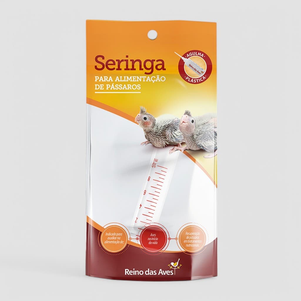 Seringa para alimentação de pássaros 10ml