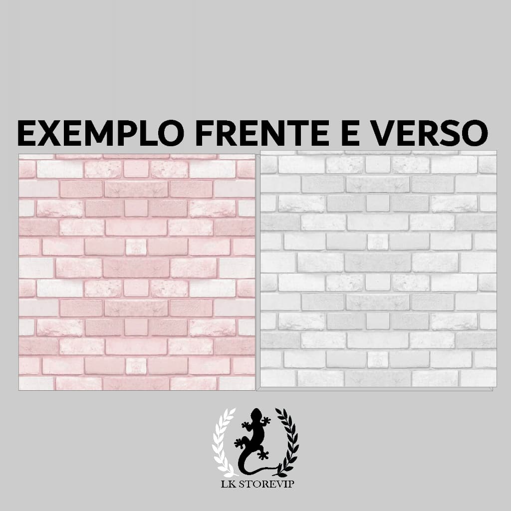 boiserie tijolinho impressão dos 2 lados boiserie frente e verso rosa bb e branco premium 60x60