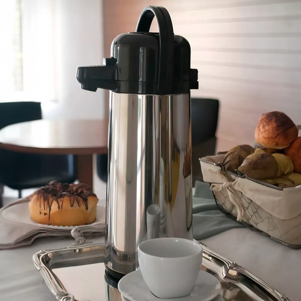 Garrafa Térmica Café Chá Hotel Air Pot Inox 1,8L - Invicta