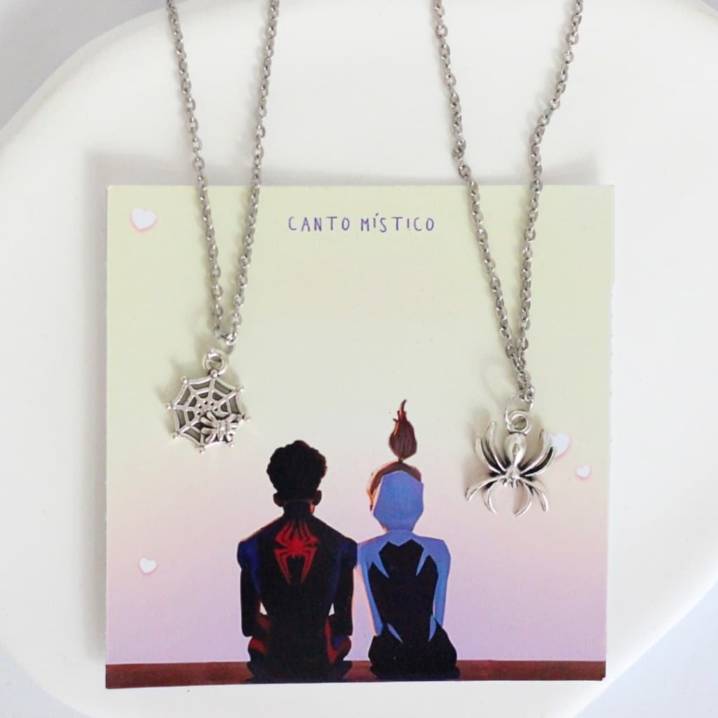 Conjunto de Colares Homem Aranha e Teia Colar