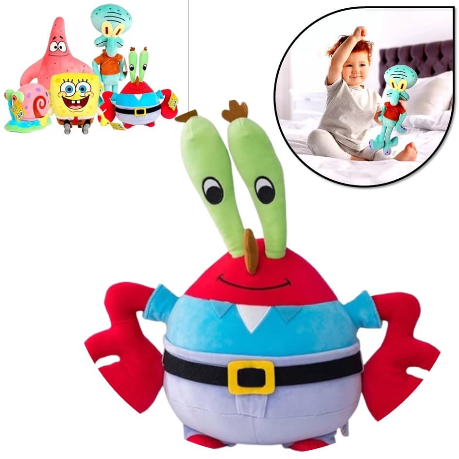 Boneco Pelúcia Seu Siriguejo Do Bob Esponja 25cm Original