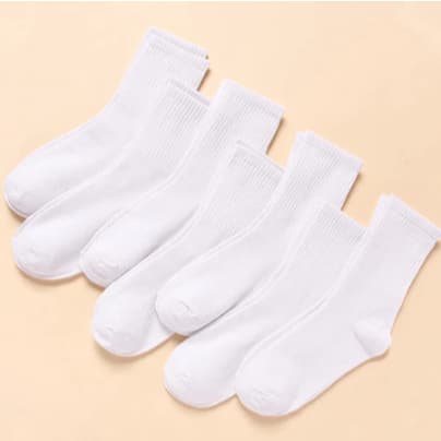 Kit 12 Pares Meia Cano Longo Masculino e Feminino