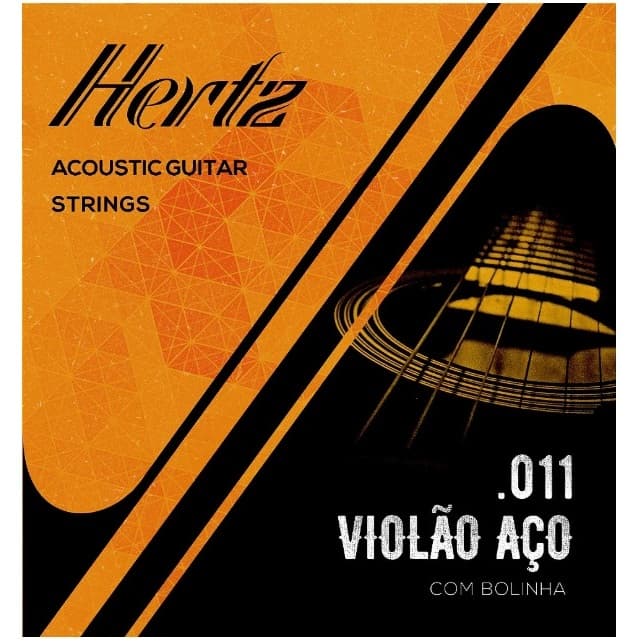 Cordas de Violão Aço - Encordoamento Hertz 011