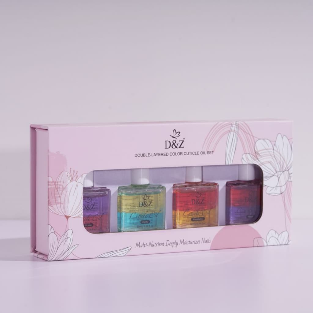 Conjunto De Óleo De Cutículas Hidratante De Dupla Camada D&Z 4x 11ml