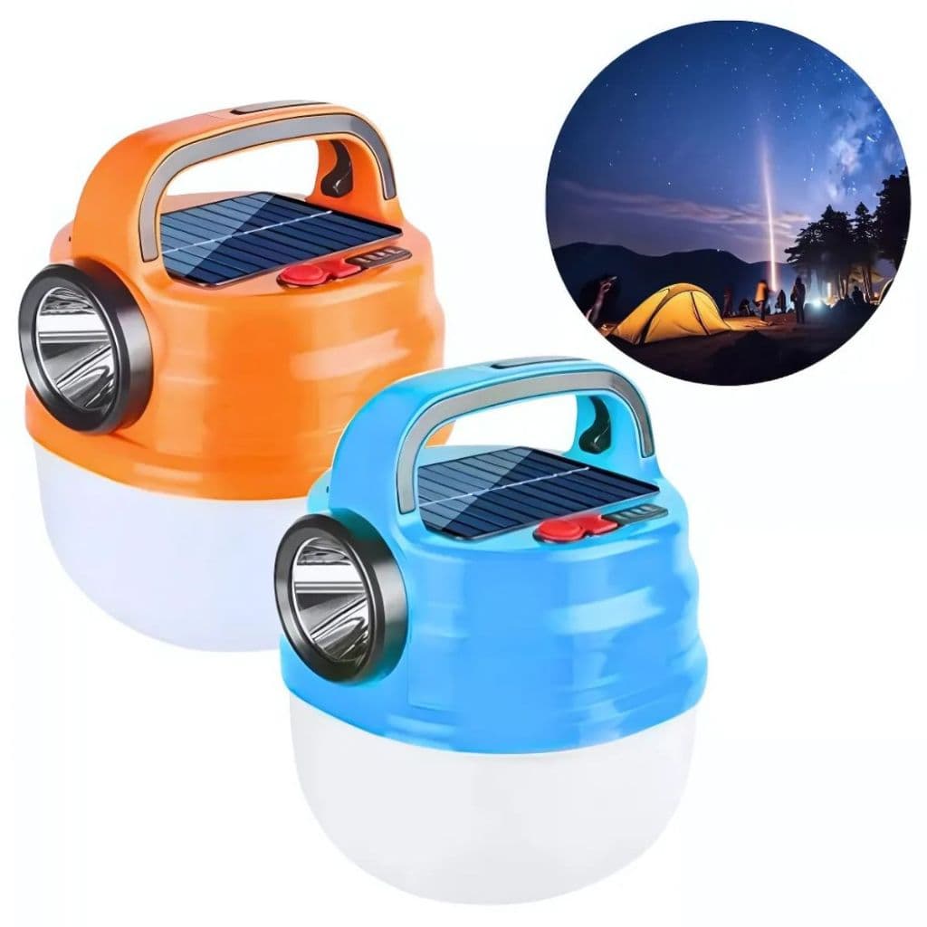 Lâmpada Lanterna (600208) Recarregável Solar Ideal Para Acampamento HB-V70