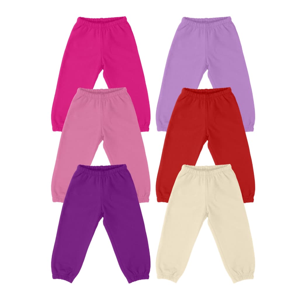 Kit 6 Calça Bebê Cores Sortidas - Tamanhos Rn P M G Menina E Menino