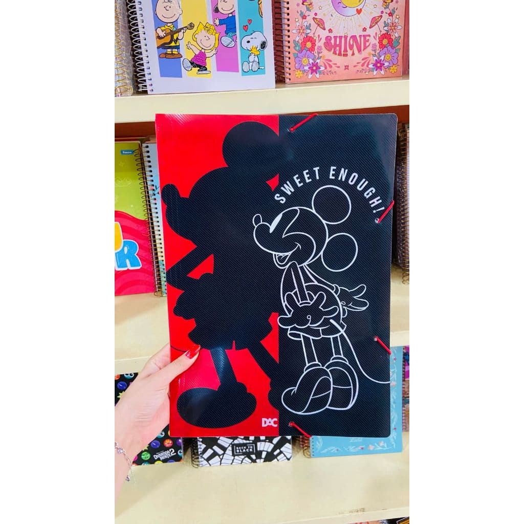 Pasta Aba Elástica Sem Lombo Mickey Mouse -dac