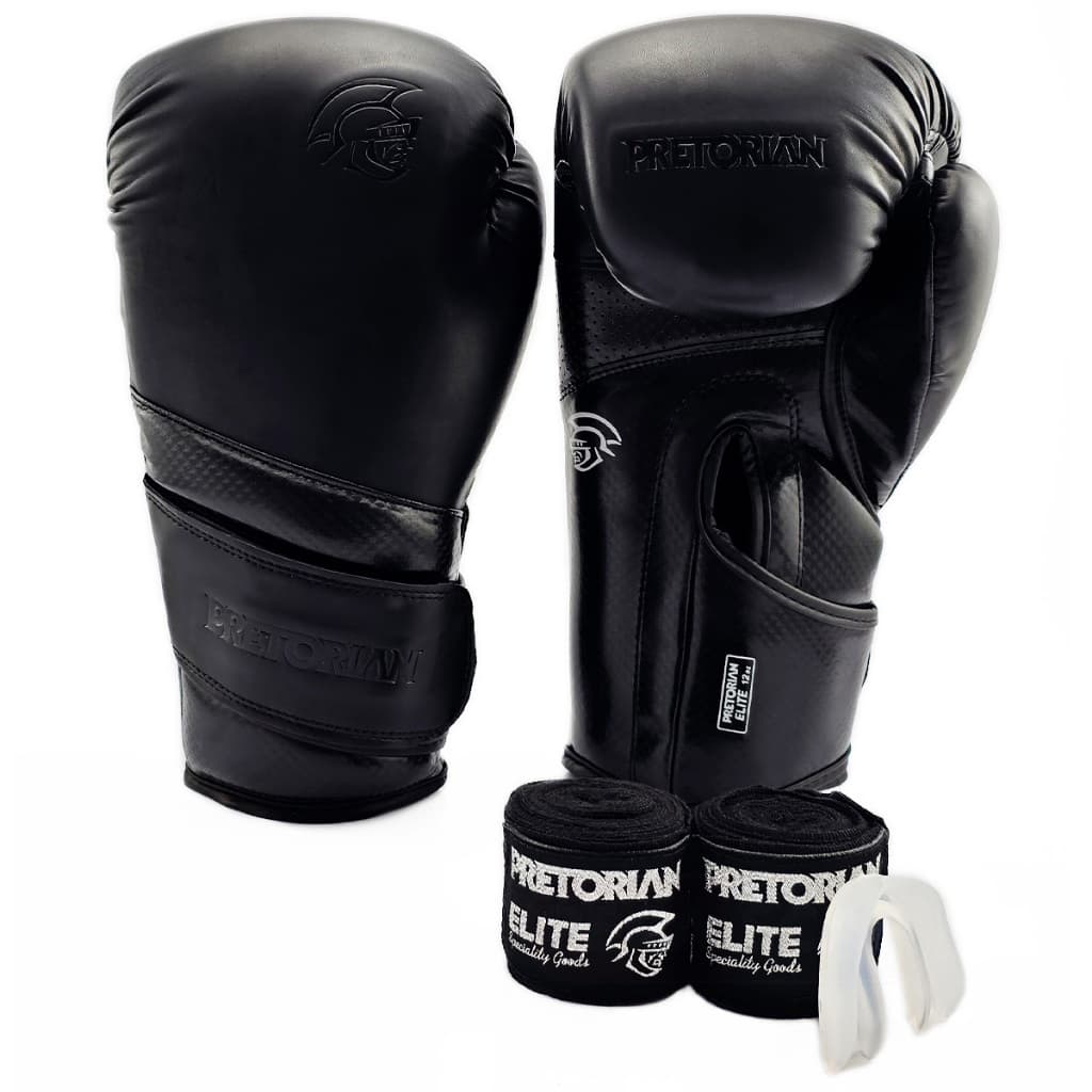 Luva Muay Thai E Boxe Pretorian Elite Com Bandagem E Com Bucal
