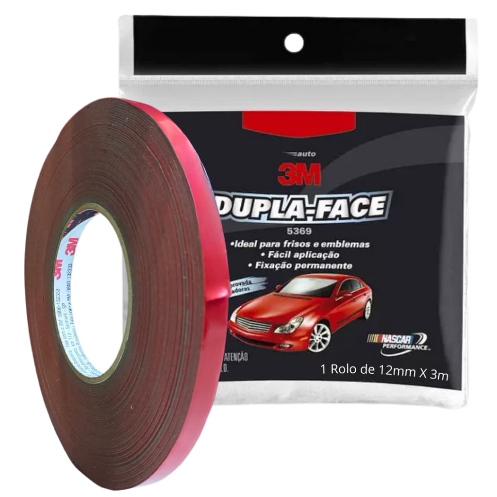 Fita Dupla Face 5369 Automotiva 12mm X 3 metros 3M