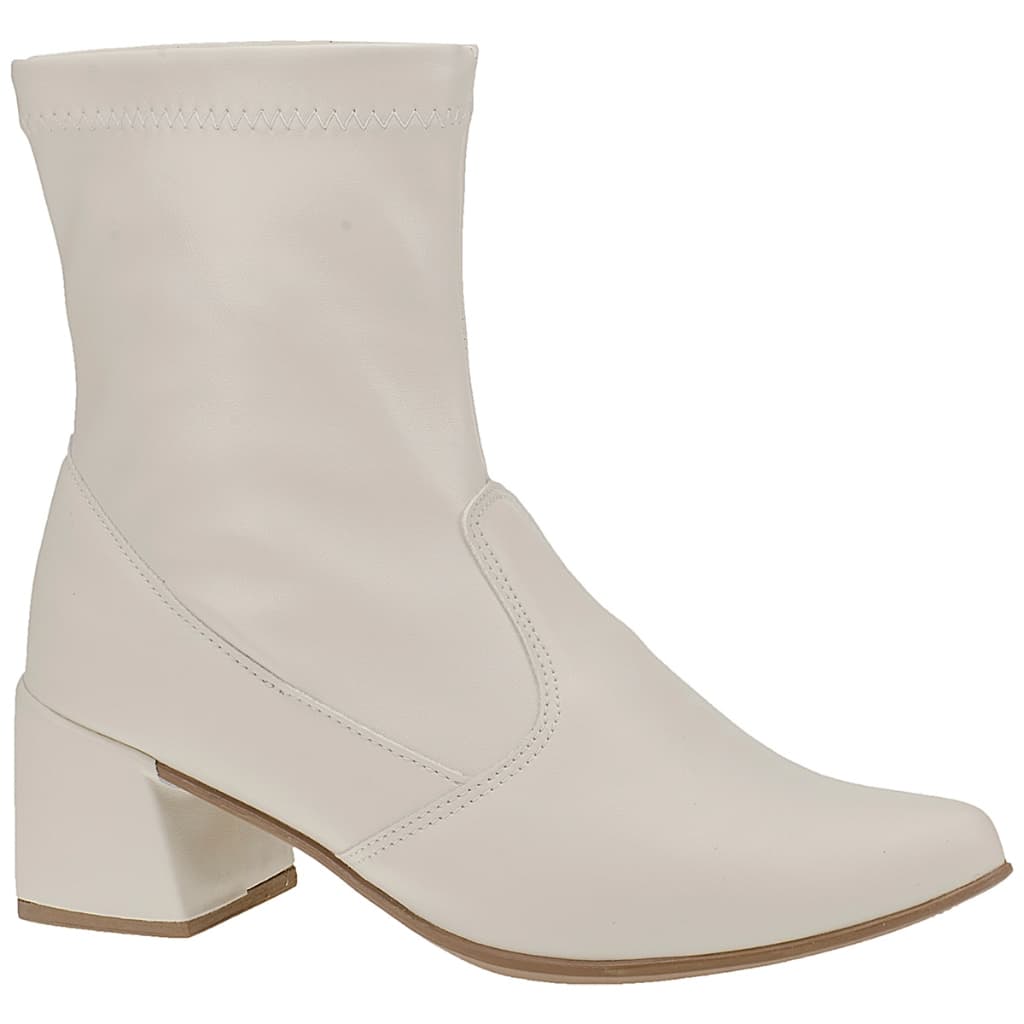 Bota Feminina Cano Médio Ajustável Salto Quadrado Confortável Moda Estilosa 067