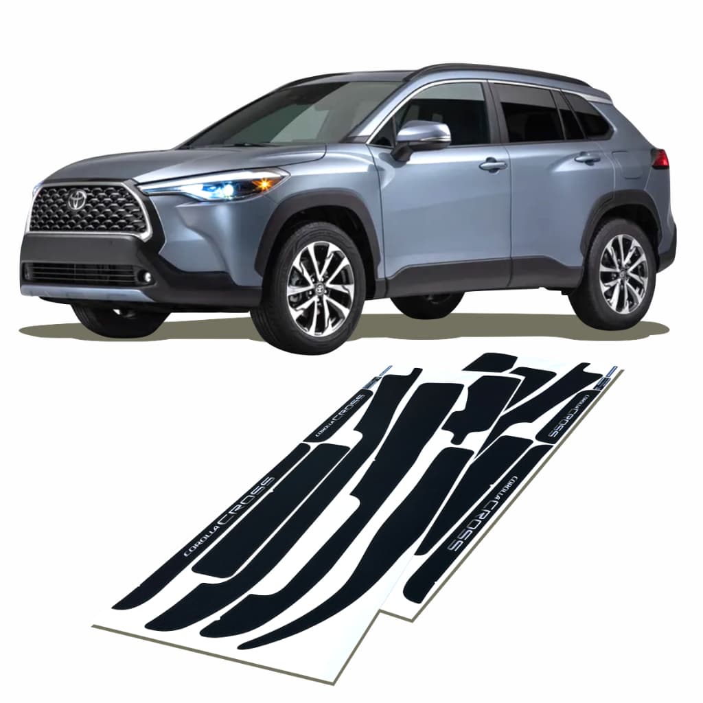 Corolla Cross 2022 a 2026 Soleira Super Protetora 2.0 Acessórios para Carro MRMAGOO
