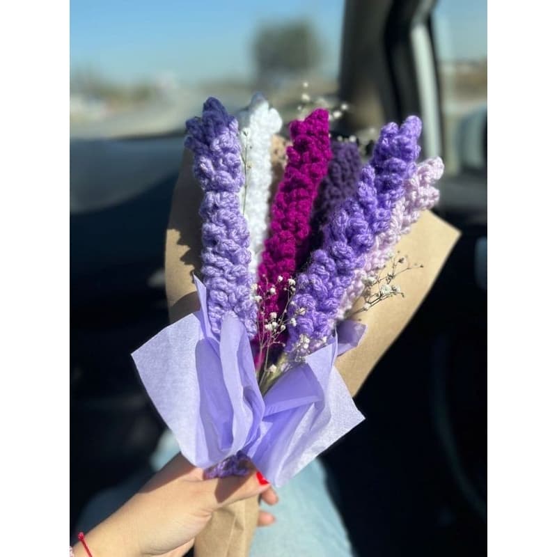 Lavandas de Crochê - Flor de Crochê - Decoração - Buquês - Dia dos Namorados - Presente