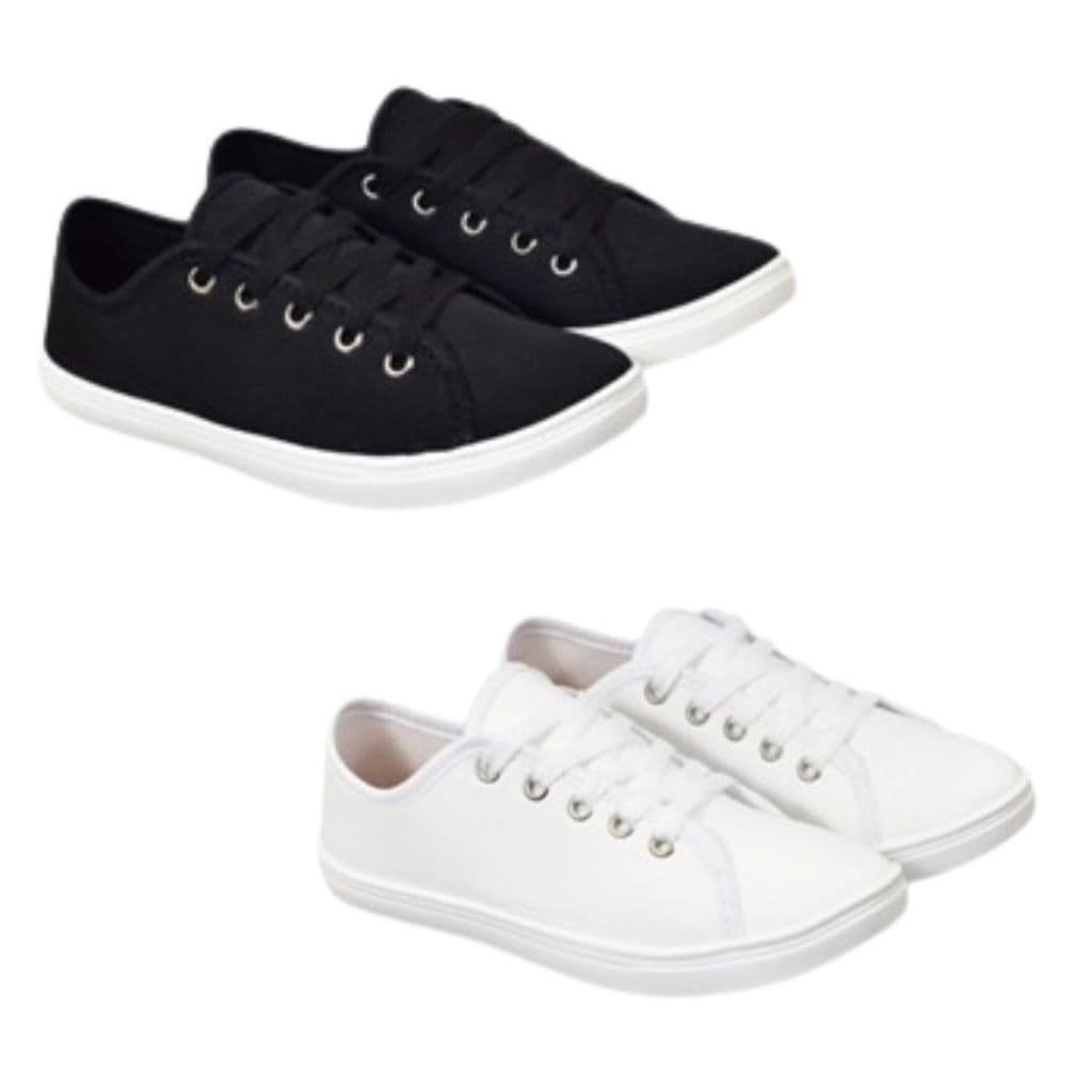 Kit 2 Pares Tênis Feminino Tradicional Básico Casual