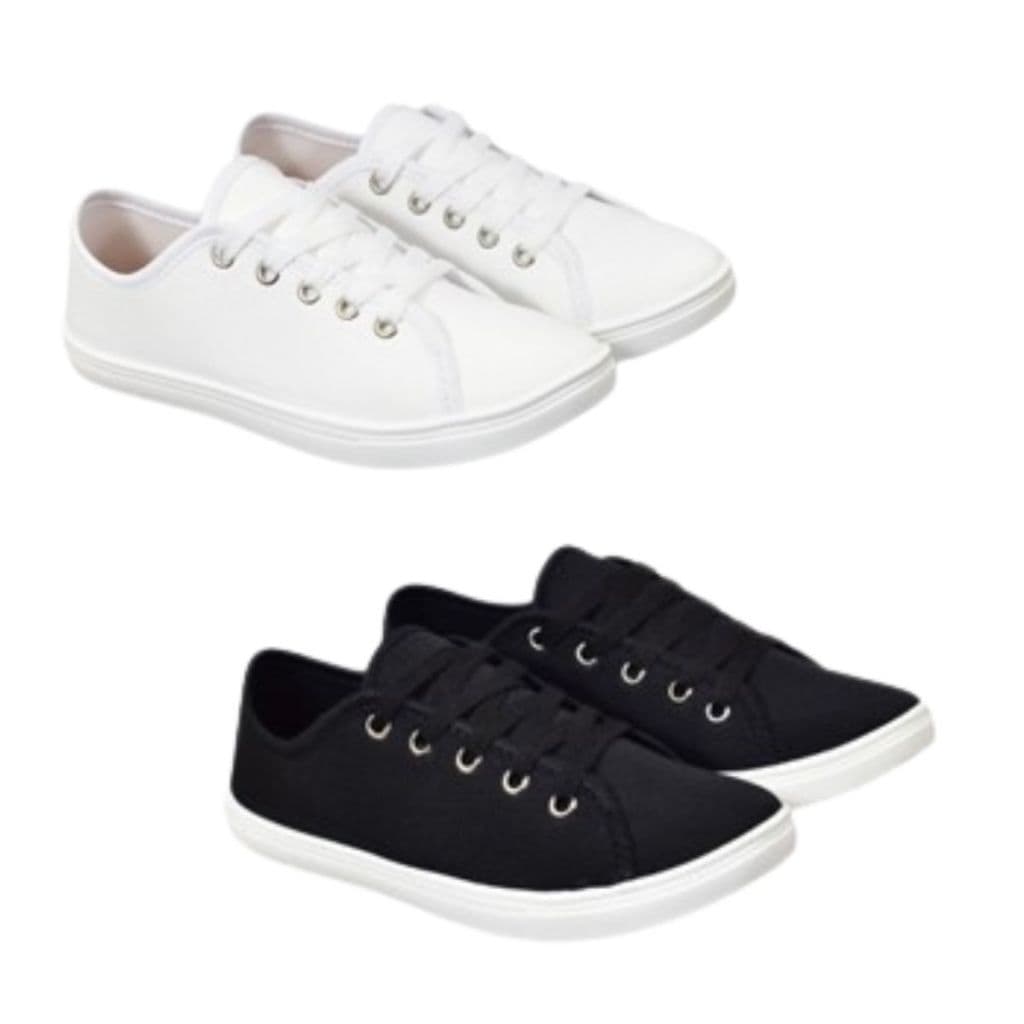 2 Tênis Casual Feminino Basico Confortável Macio Leve