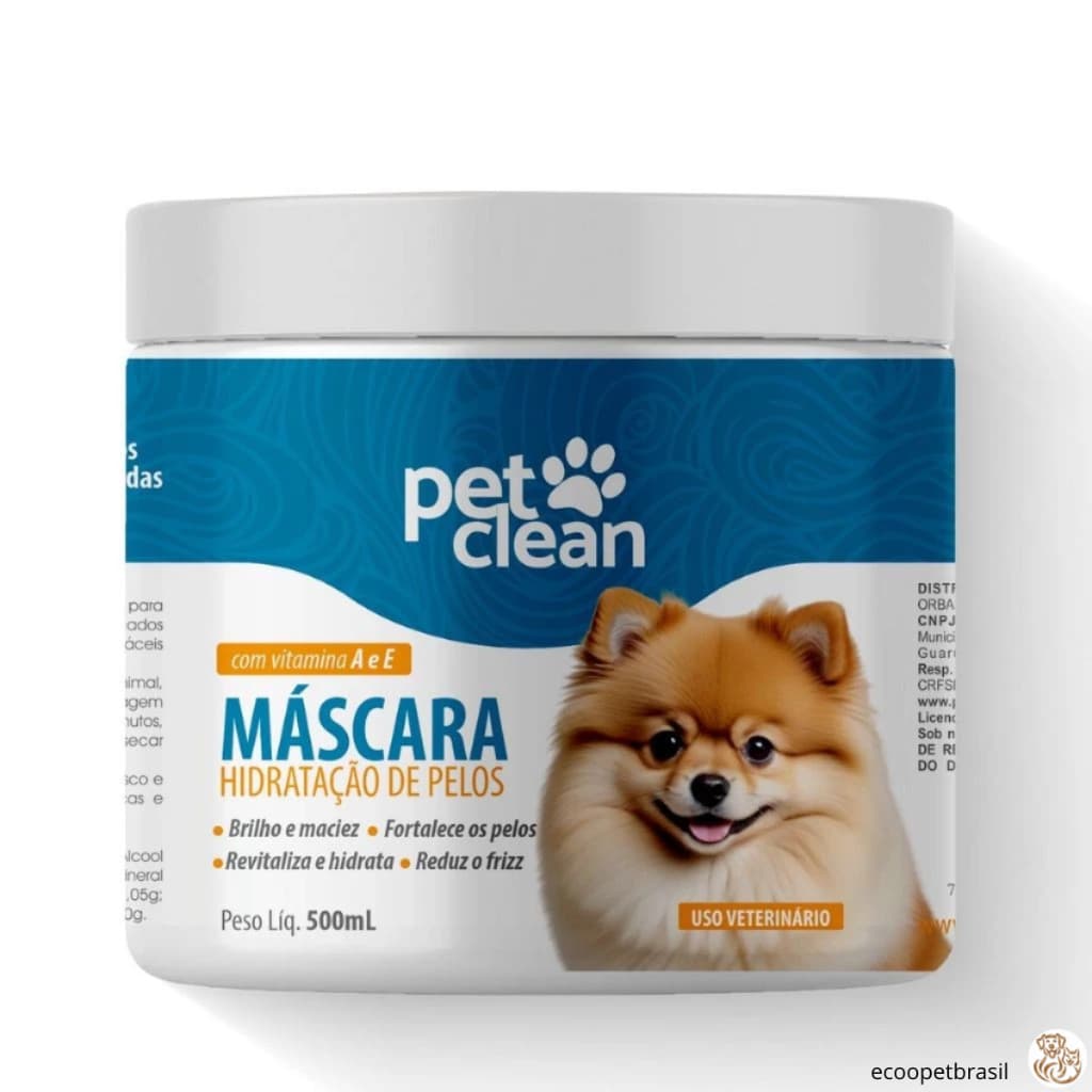 Máscara de Hidratação Revitalizante Condicionador Pet Shop Cachorro e Gato Soft Line Pet Clean 500 g