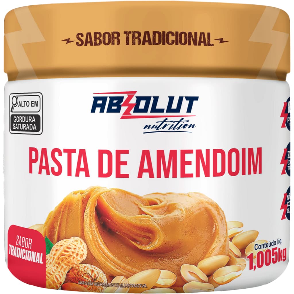 Pasta de Amendoim Integral 1kg - Absolut Nutrition - Nutritiva e Saborosa