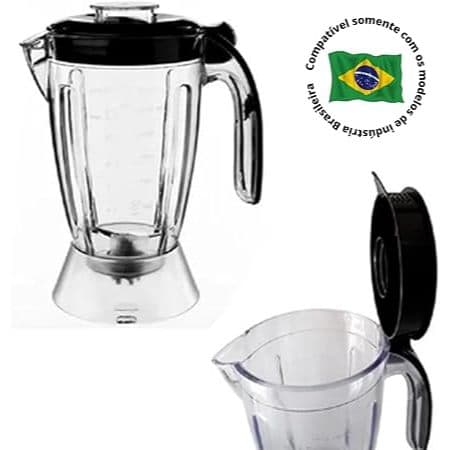 Copo Liquidificador Mondial Eletronic Inox Sem Filtro Sangel Tampa Preta