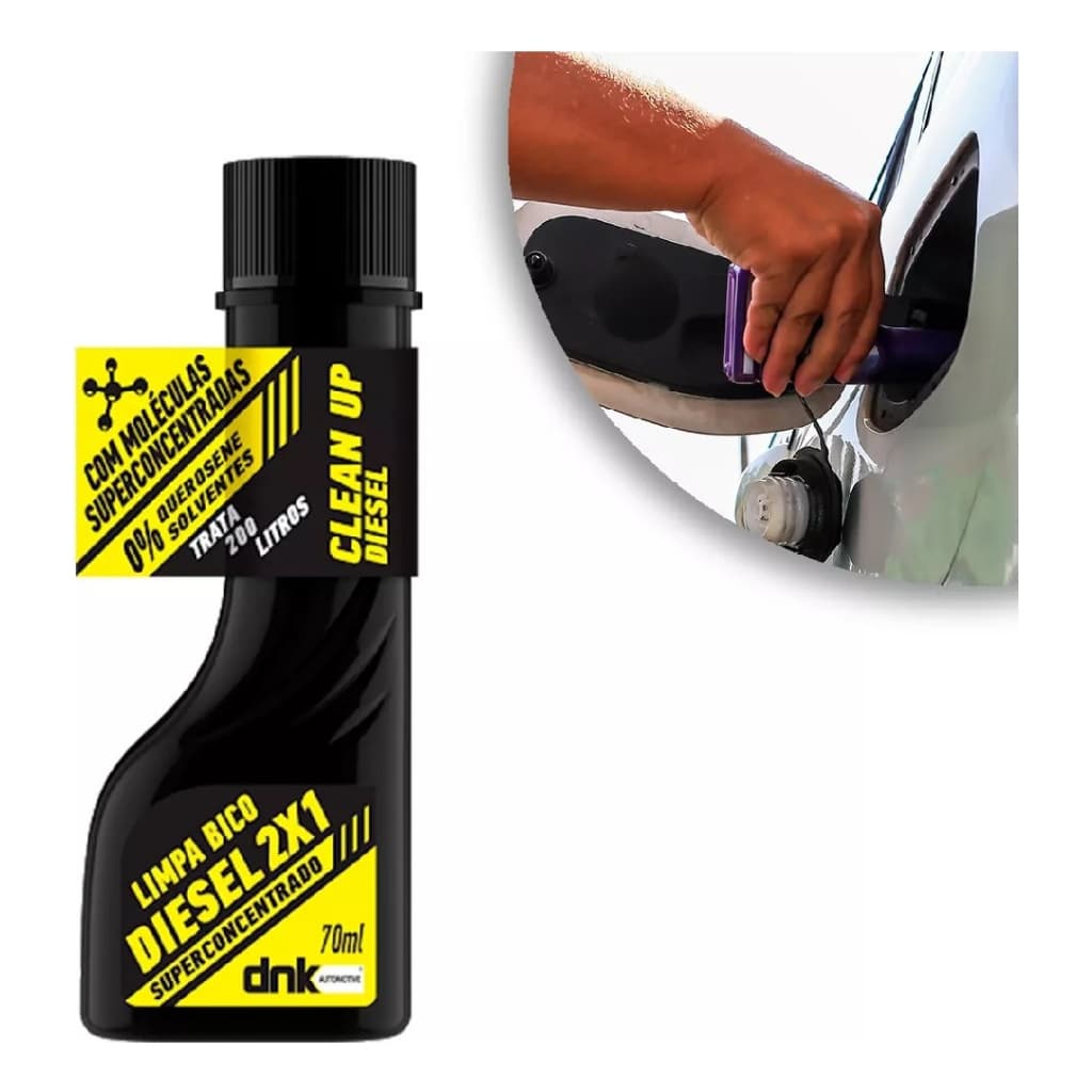 Limpa Bicos Diesel 2x1 aditivo Dnk Clean Up Superconcentrado - 70ml para 200L