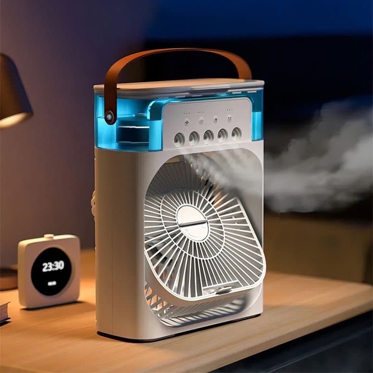 Novo 3 em 1 ventilador ar condicionado doméstico mini refrigerador portátil umidificado
