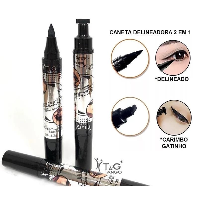 Carimbo Delineador Tango Beautiful Olho De Gatinho 2 Em 1