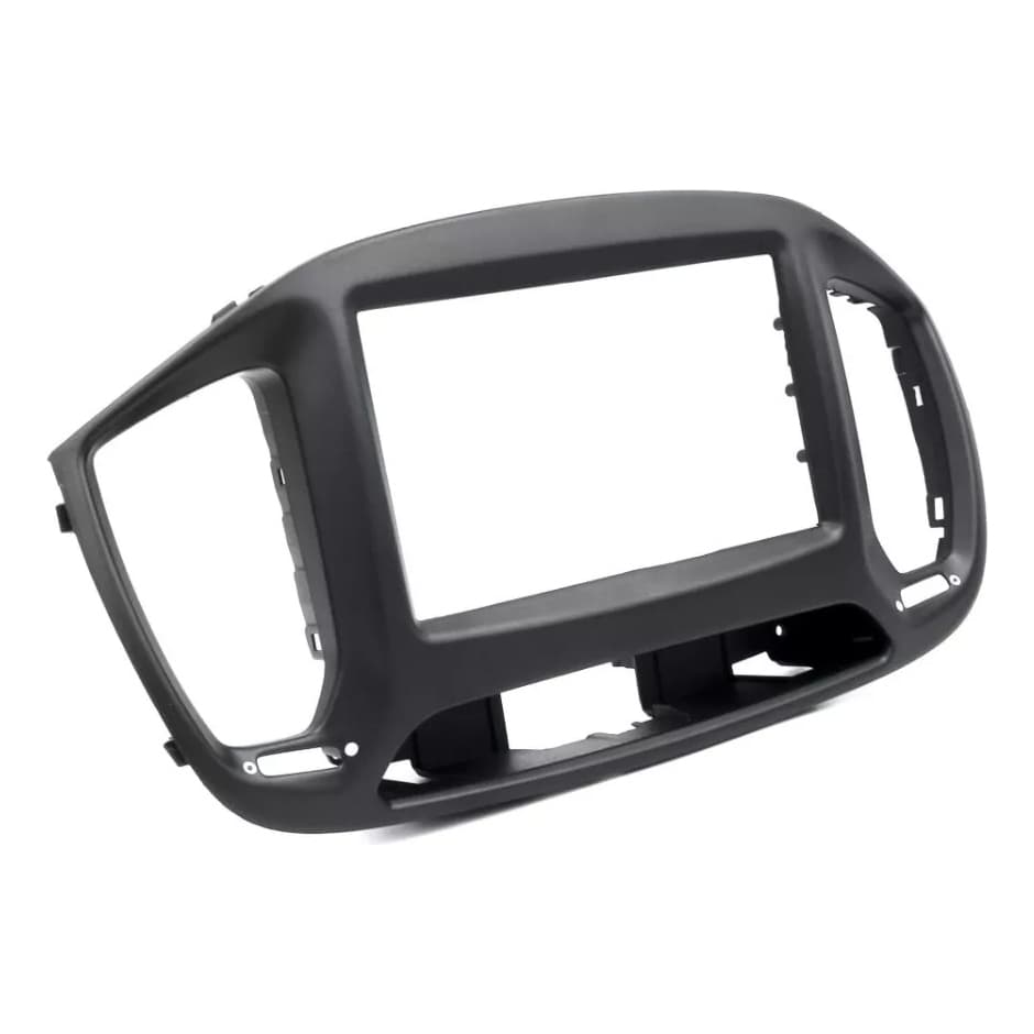 Moldura 2din Central Multimídia 7 Fiat Uno 2019 2020 2021 Cor Black Piano