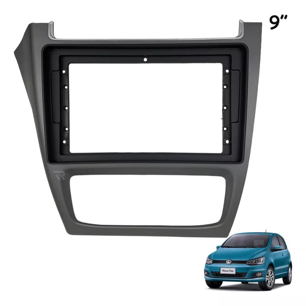 Moldura Painel Dvd 2din 9 Polegadas Fox Crossfox 2014 Até 2022