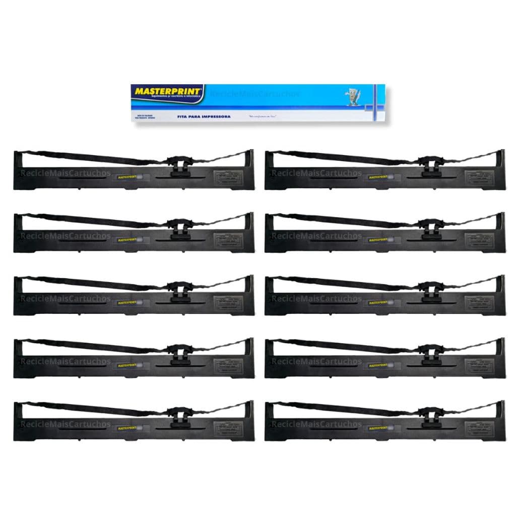 10 Fita Impressora Matricial Fx 2190 Fx2190 13mm 14m Preto