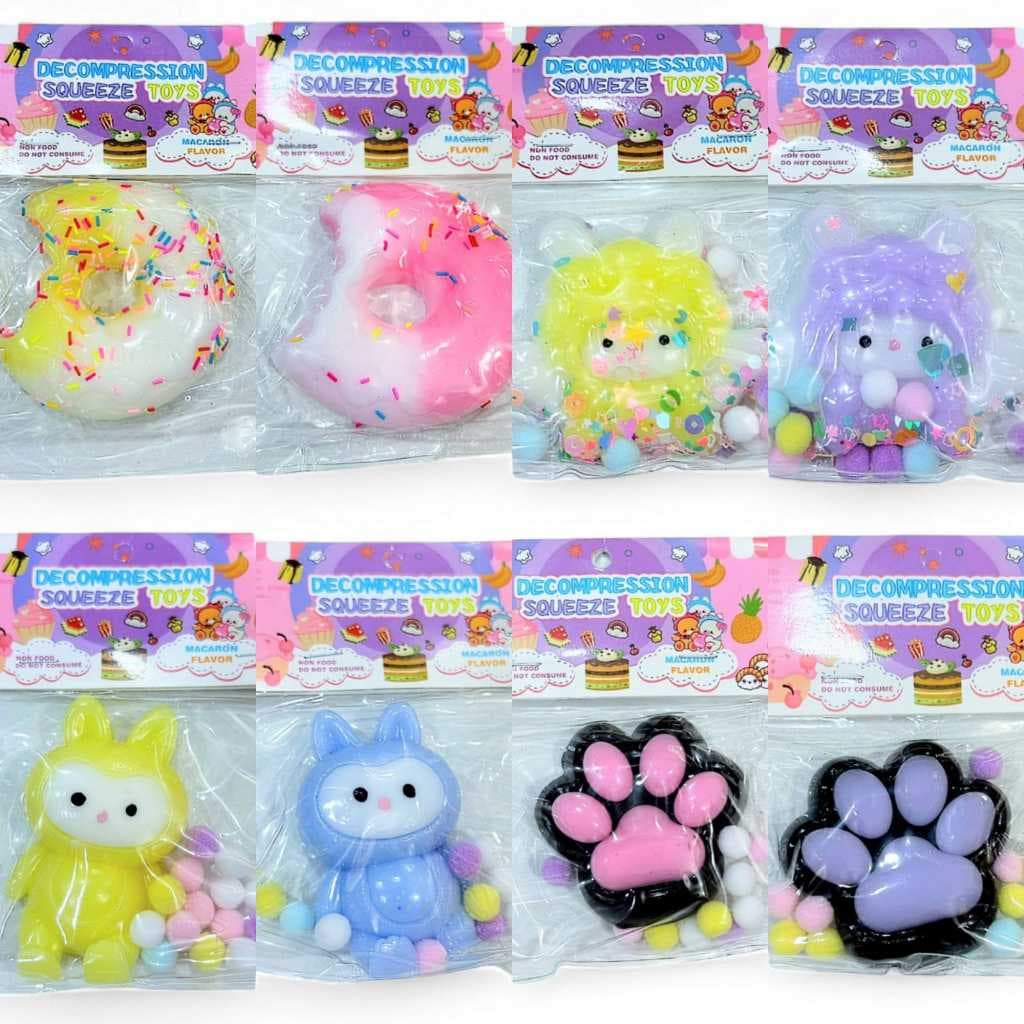 Kit C/4 Taba Squishy Toys Fidget Anti Stress 7cm Brinquedo Flexivel Para Apertar.