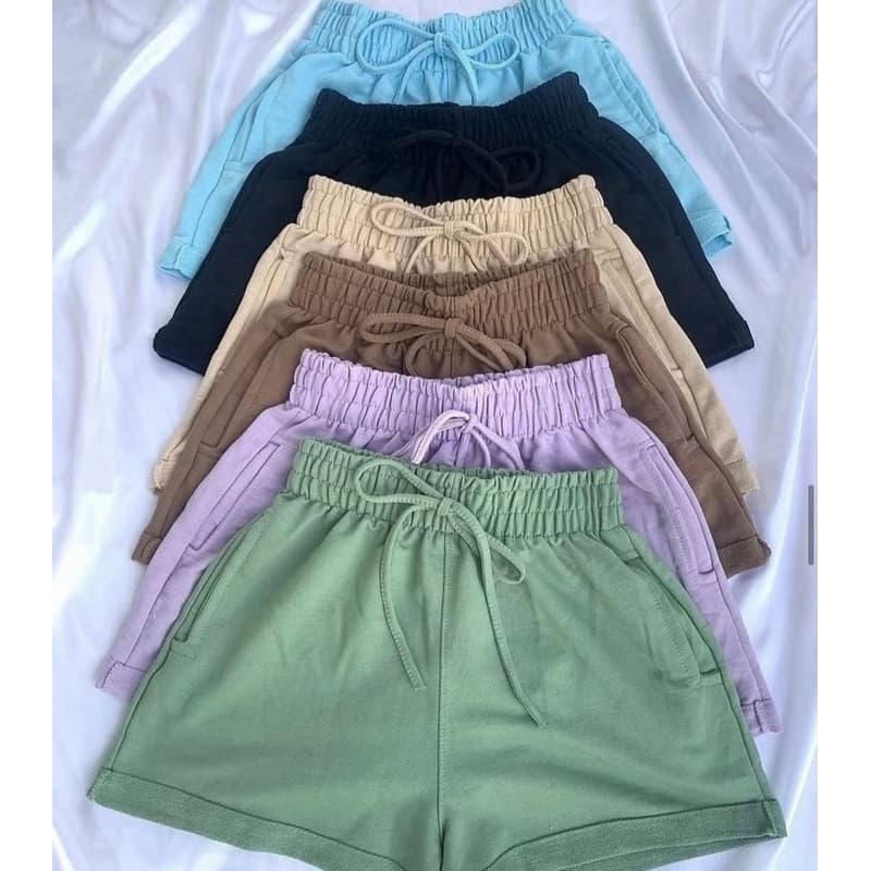 Short feminino moletom moletinho shortinho soltinho confortável em algodão