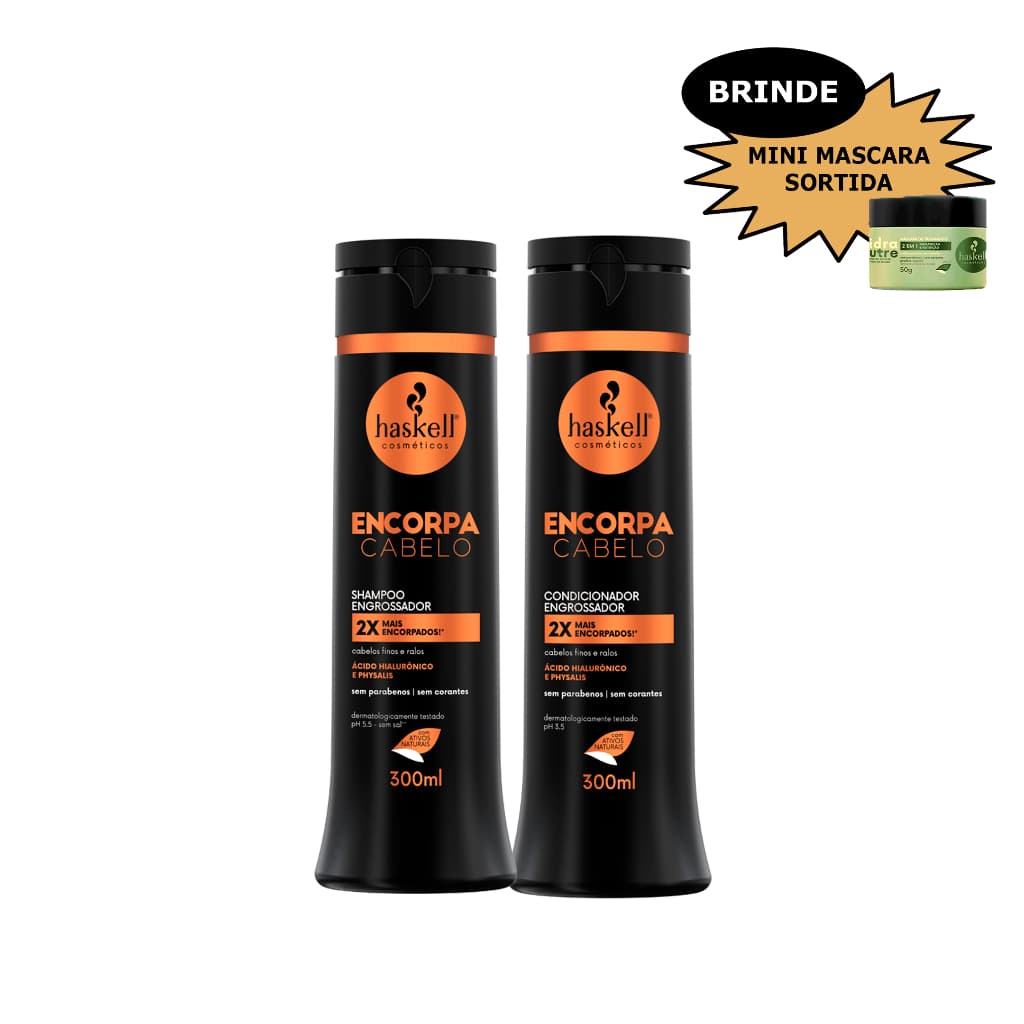 Kit Haskell Encorpa Cabelo Shamp + Cond 300ml