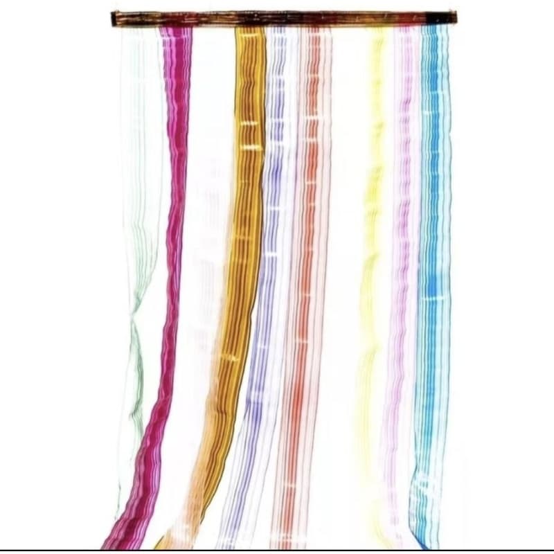 Cortina Arco Iris Tiras Plásticas Coloridas 80x1,98cm