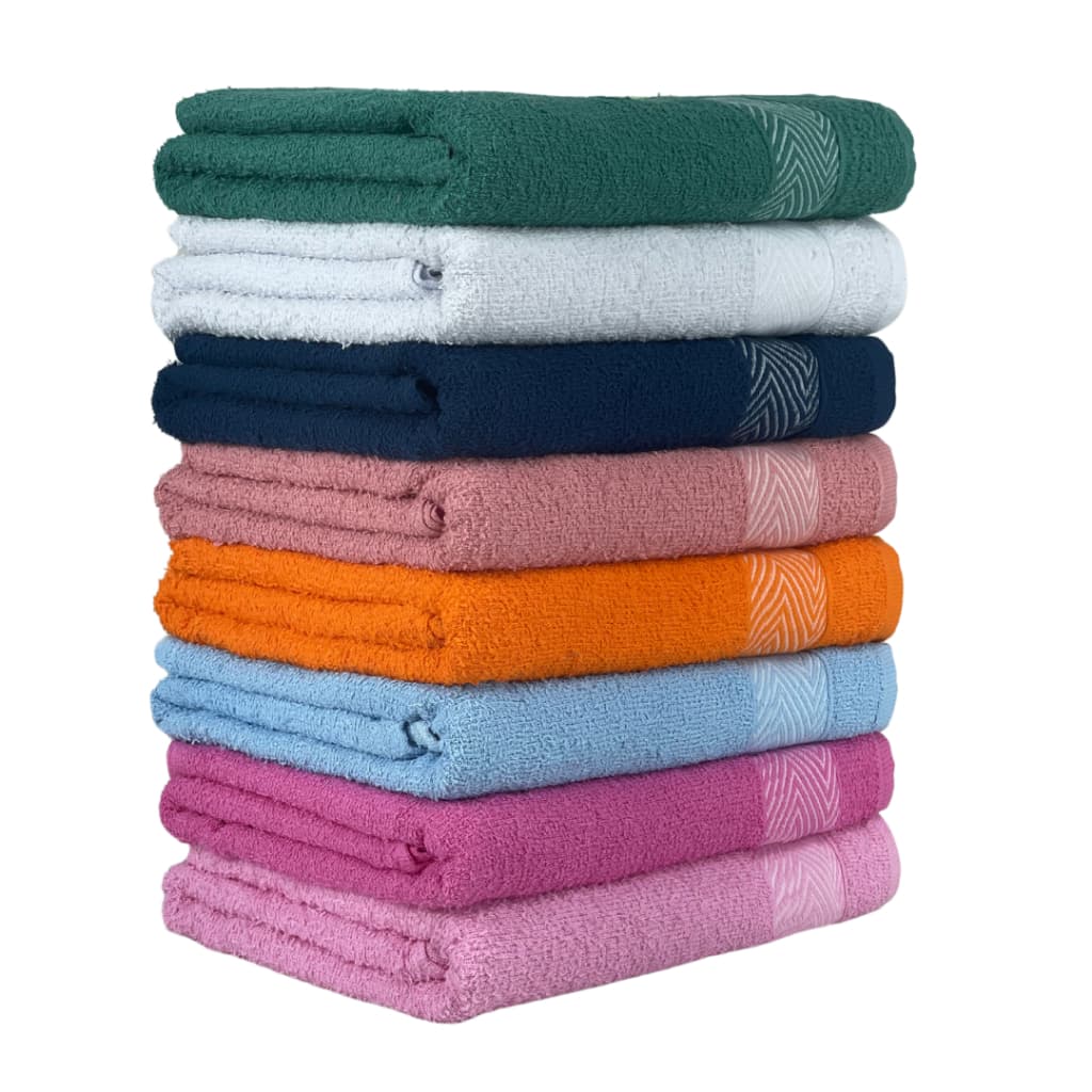 Kit 05 Toalhas Banho Popular SImples Grande Resistente 100% Algodão 60 x 120 cm