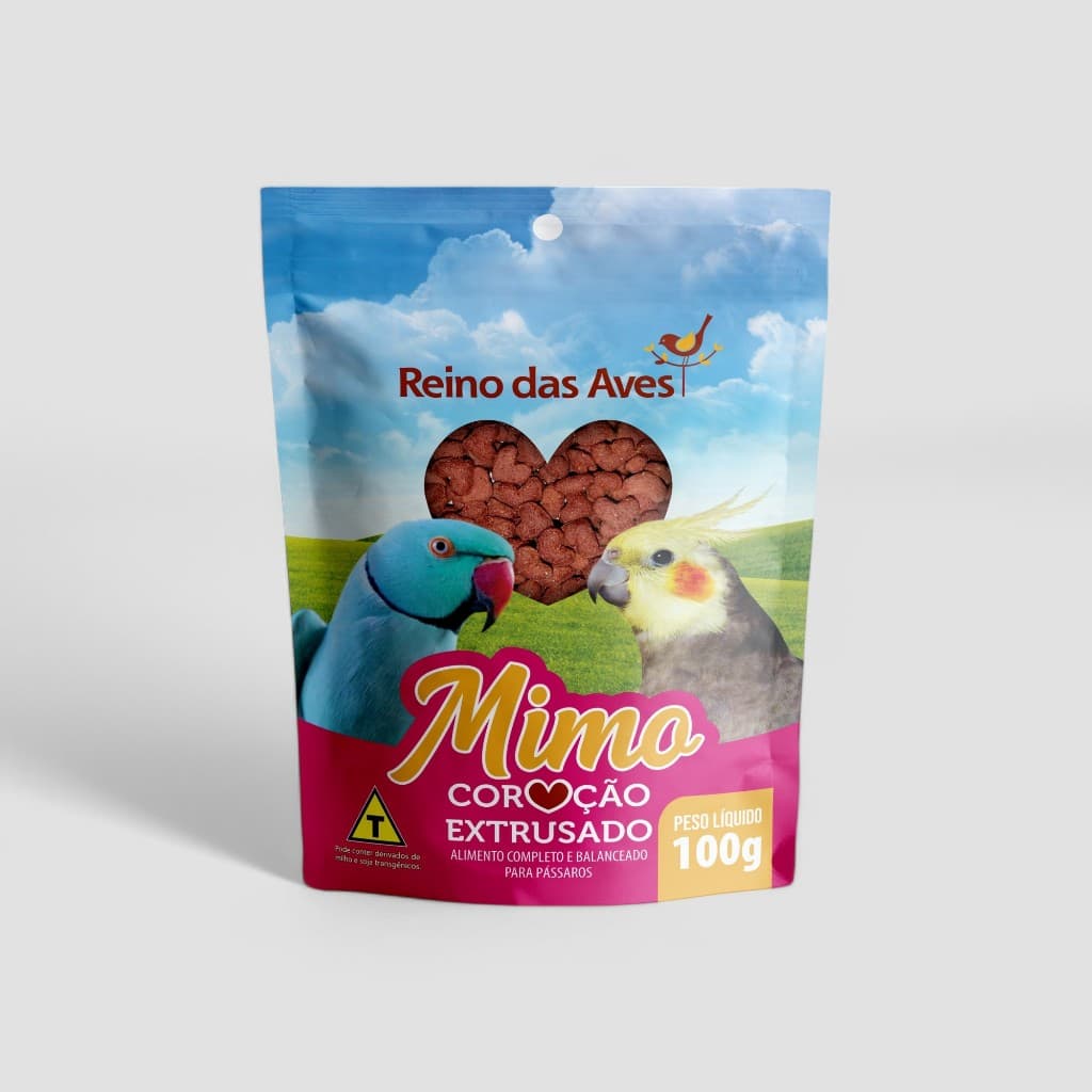 Ração Extra Mimo Calopsita 100g | Alimento Completo e Balanceado Indicado para Psitacídeos de Pequeno e Médio Porte