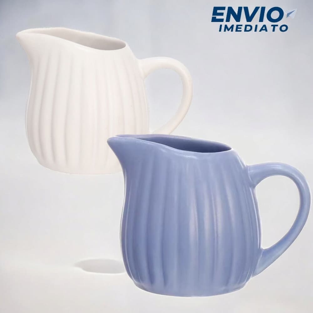 Molheira Leiteira Oval Bella Hauskraft: em Porcelana 300ml