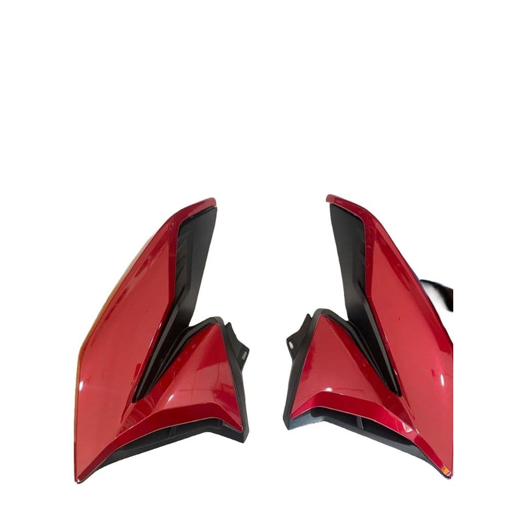 Par de abas com complemento Titan 160 2022 a 2024 (Vermelho Pimenta) Novas