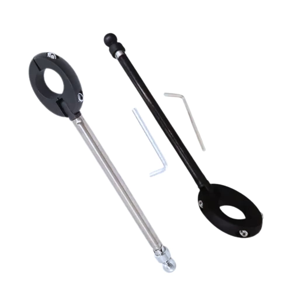 Antena Corta Pipa Moto P/Guidão Aço Inoxidável Retrátil
