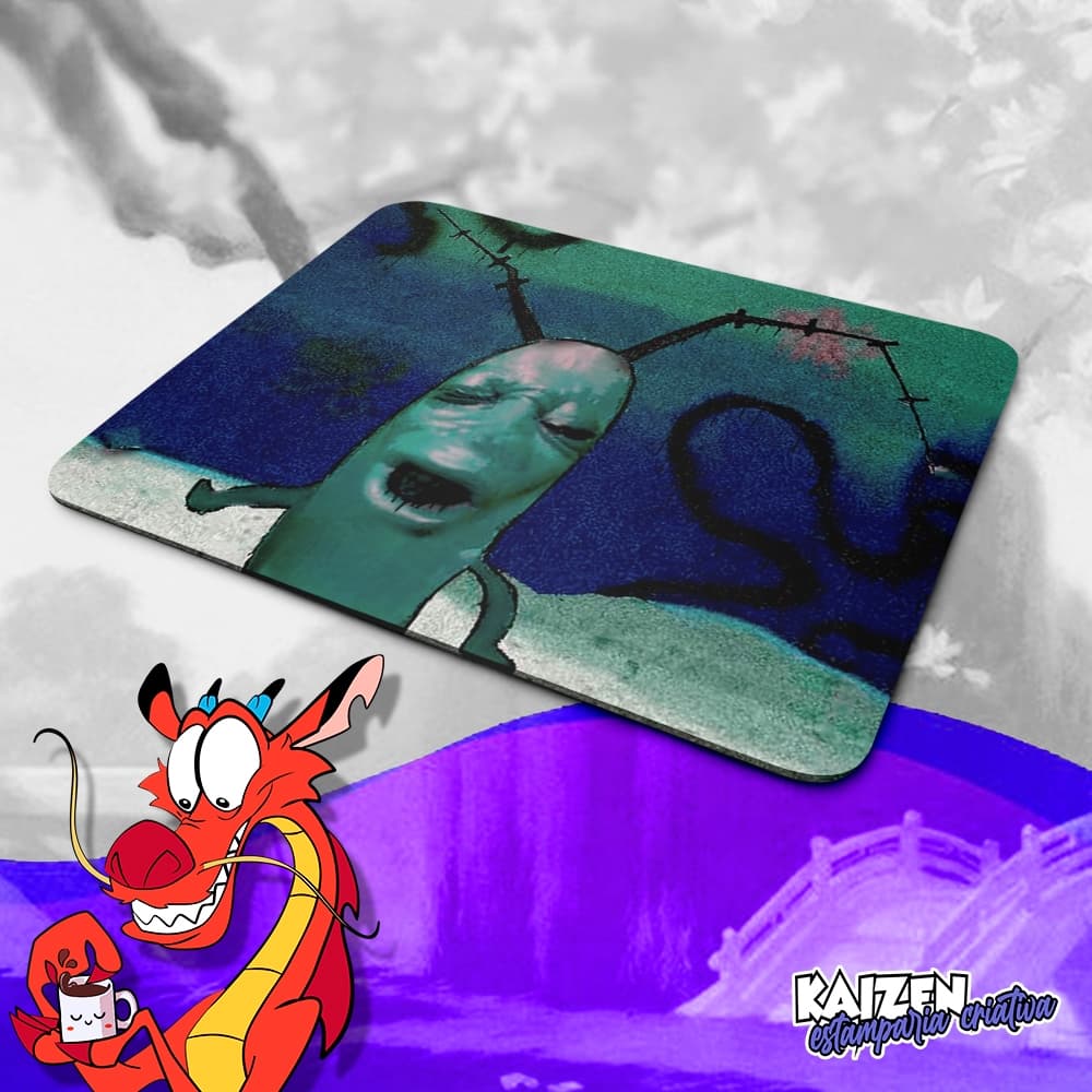 Mousepad Meme - Plankton - (dois tamanhos)