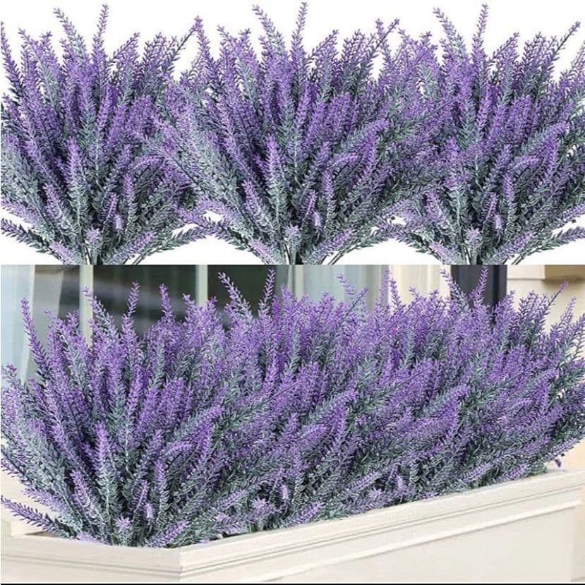 Kit 2 Buque Ramo De Flor Lavanda Artificial Decoração
