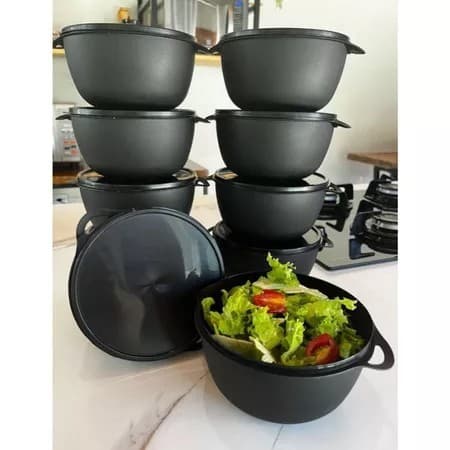 Kit Potes Plásticos 10 unidades BOWL Marmitas 1000ml