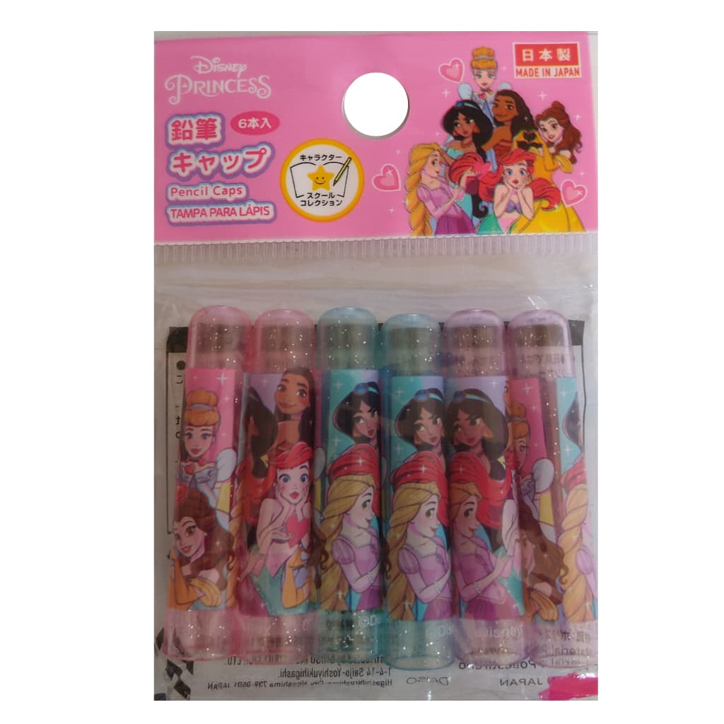 Capa / Tampa para Lápis Disney Princess - 6 unidades