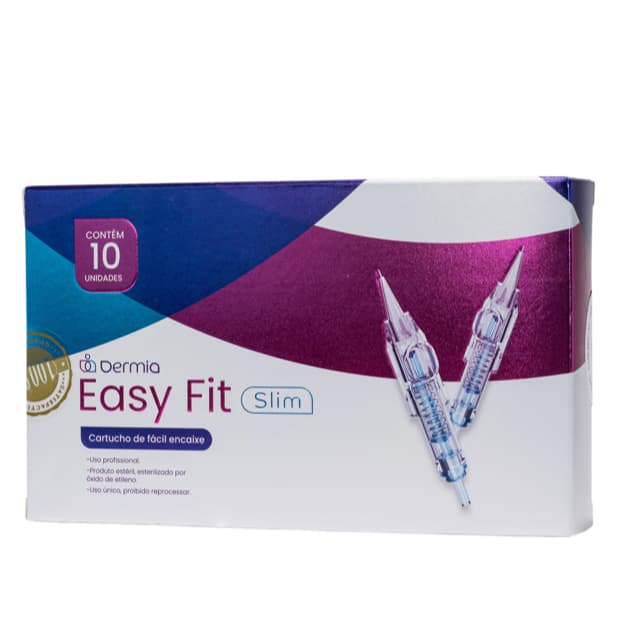 10 Agulha Dermia Easy Click Fit Slim 1RL 0.40mm