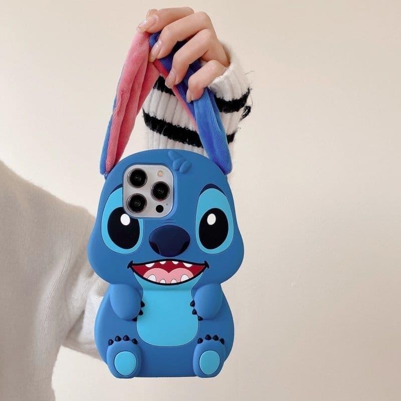 Capa Silicone Stitch Com Alça Iphone 13 Pro 14 Pro 15 Pro